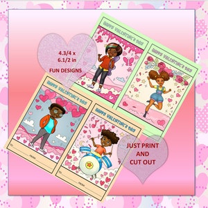 Set Of 30 Printable African American Valentine'S Day Cards - Etsy