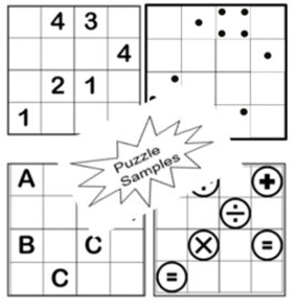 sudoku easy 4 x 4 puzzle design for kids and adults numbers etsy