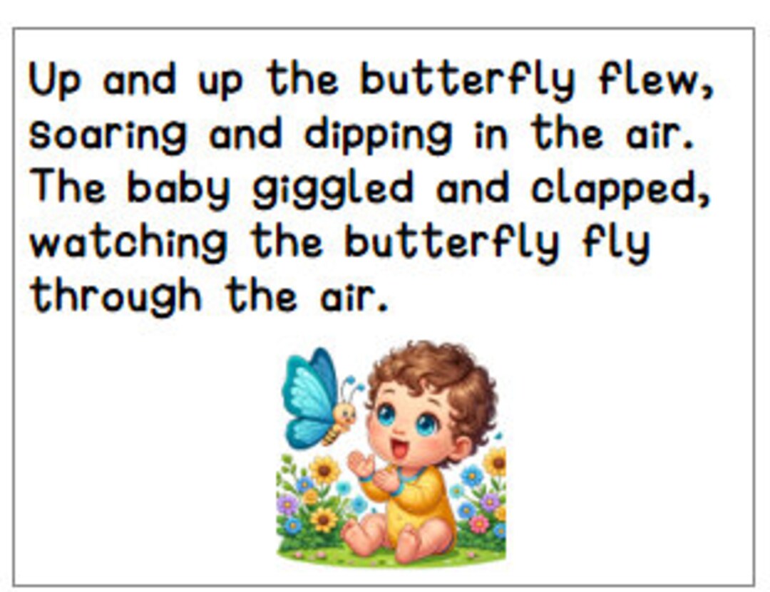 Digital Baby Storybook the Baby and the Butterfly Easy to Read to