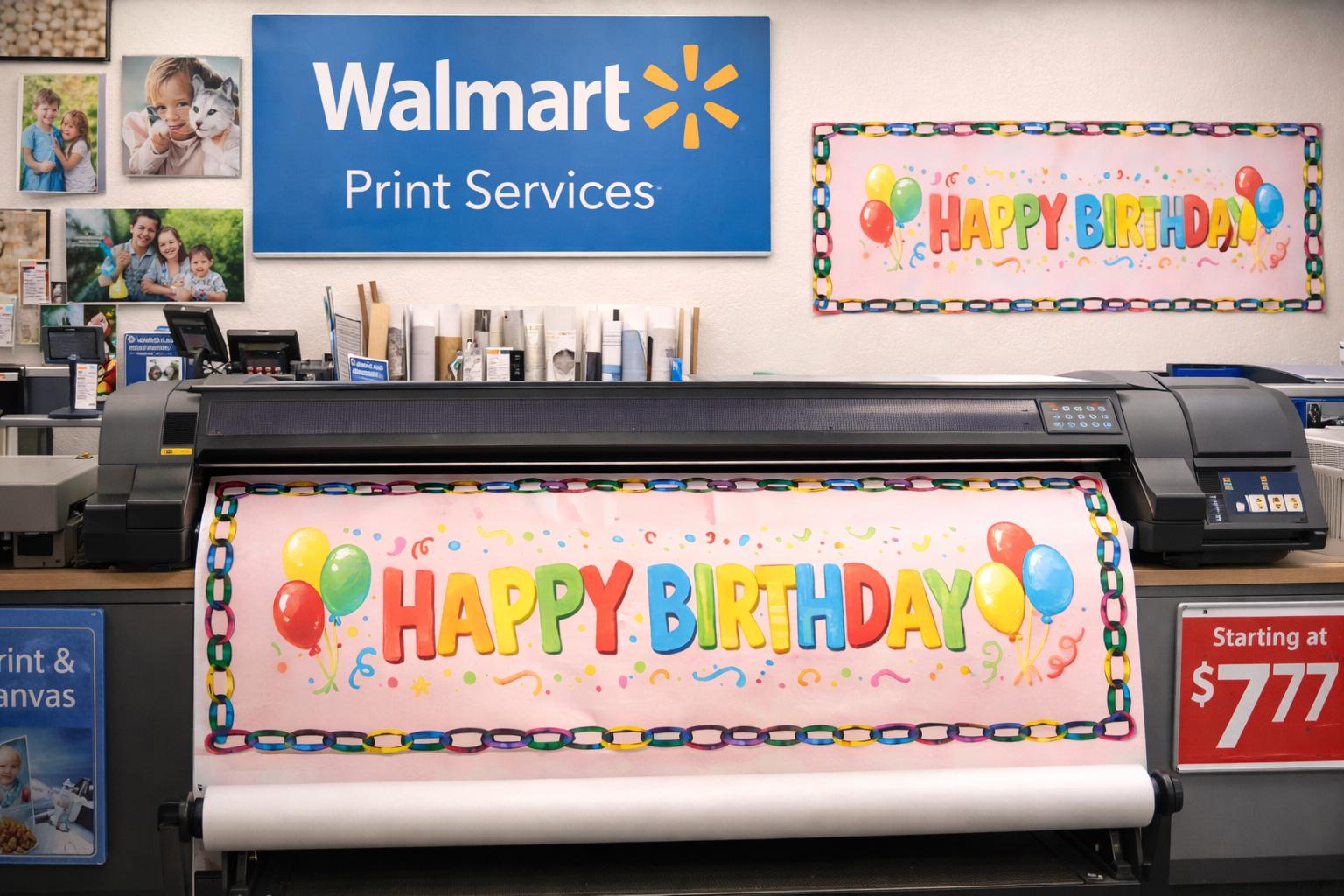 Printable Pink Birthday Banner, Kids Party Decor, Colorful Sign ...