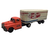 Linemar Dean Phipps Truck Hauler and Trailer Friction Toy - Japan - Line Mar