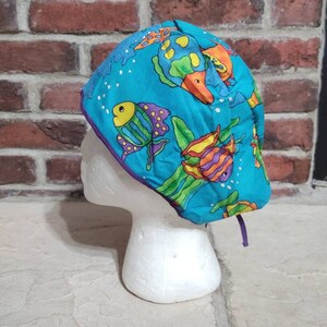 Surgical Scrub tied Cap Unisex Fish Underwater adjustable dentist vet tech