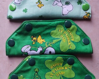 St. Patrick Day Shamrock Snoopy Feeding Tube Port Covers JTube GTube Connection Cover