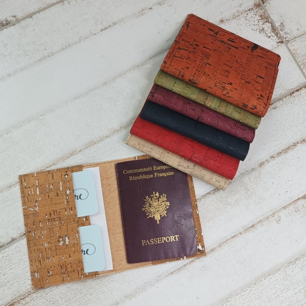 ETUI passeport, POCHETTE, HOUSSE à passeport en écorce de liège