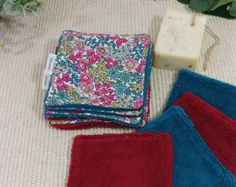 10 washable, reusable wipes, or makeup remover squares