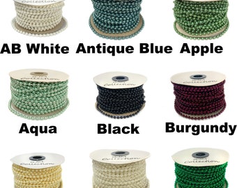 4MM Faux Pearl Plastic Beads String 24 Yard