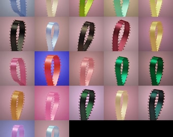 Feather Edge Satin Ribbon 3/8", 50 Yards, Wedding Favors