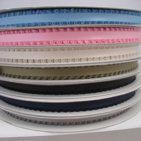 3/16" X 50 Yards Feather(Picot) Edge Double Faced Satin Ribbon Art & Sewing Wedding Party Favors