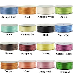 1/8&quot; X 100 Yard Double Faced Satin Ribbon Art & Sewing Party Favor