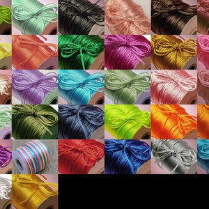 2mm X 100 Yard Rattail Satin Polyester Trim Cord Chinese Knot Art & Sewing Crafts