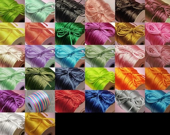 2mm X 100 Yard Rattail Satin Polyester Trim Cord Chinese Knot Art & Sewing Crafts