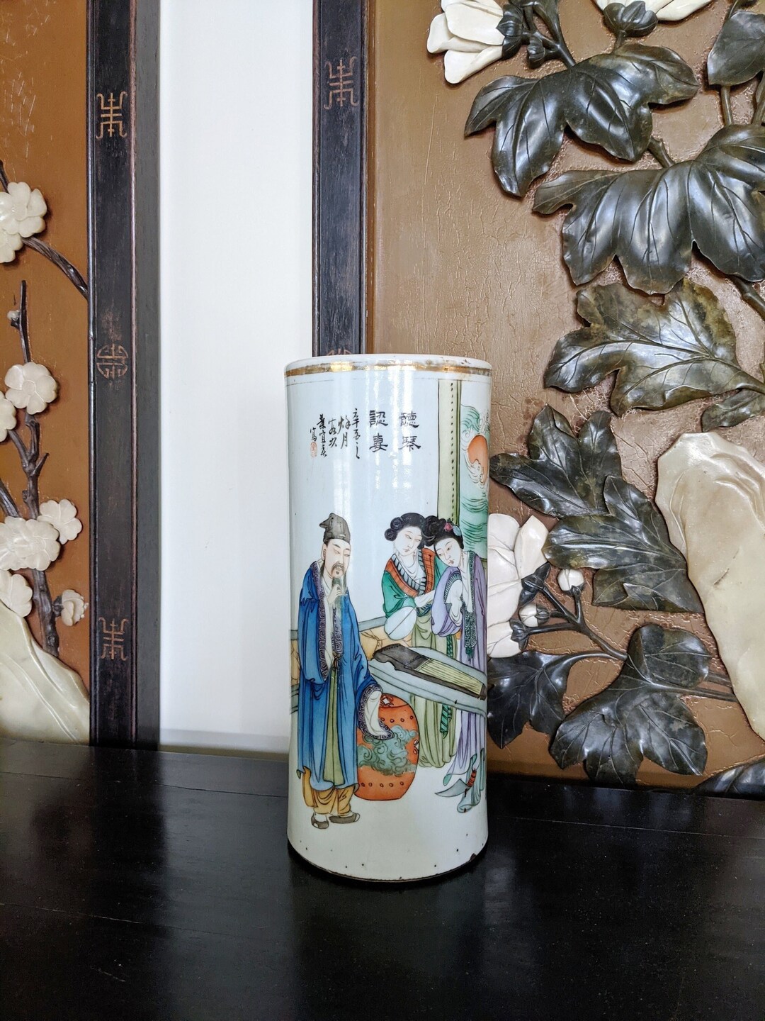 1920's A Chinese Hat Stand With Figures/ Chinese Etsy
