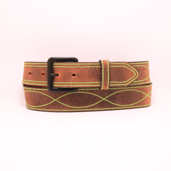 Western Rodeo Belt Full Grain Leather
