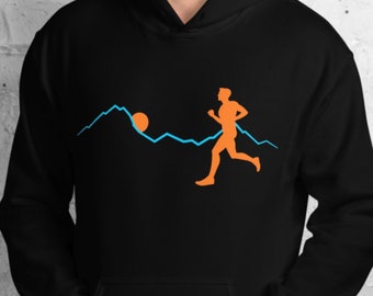 Runner Hoodie Pullover, Runners Gift, Man Running Hoodie, Jogger Hoodie, Hoodie Trail Runner, Hoodie Run, Jogging Hoodie, Gift For Runner