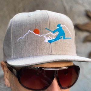 Men Snapback Hat Ski Lover Gift Skiing Design Hat Baseball - Etsy