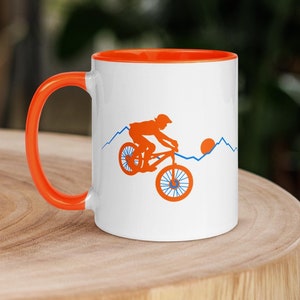 Mountain Biker Mug, Mountain Biking Gift, MTB Mug, Gift for Husband, Coffee Mug, Custom Mug, Gift for Biker, Cycling Mug, Gift for Boyfriend