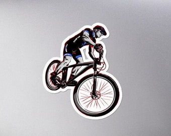 XC Mountain Bike Sticker, MTB Sticker, Mountain Bike Truck Sticker, Mountain Biker Gift, Gift for Mountain Biker, Bike Window Sticker