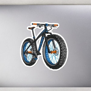 Biker Sticker, Vinyl Sticker, Die Cut Sticker, MTB Decal, Boyfriend Gift, Laptop Sticker, Mountain Bike Truck Sticker, Mountain Biker Gift