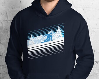 Snowboarder Hoodie, Unisex Hoodie, Winter Sports Top, Snowboard Sweatshirt, Warm Pullover, Hooded Sweatshirt, Winter Hoodie, Front Pocket