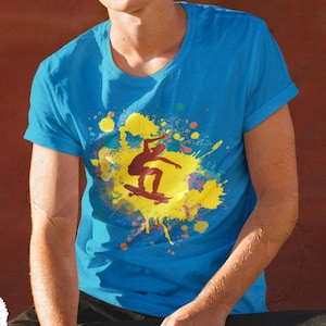 Skateboarder Unisex T-Shirt, Skater Shirt, Skateboard Design, Skateboard Clothing, Skateboard Art, Skatepunk