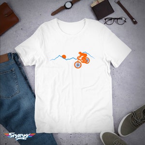 Mountain Biker Shirt, Mountain Bike Gift, Mountain Bike Tee, Cycling Gift, Mountain Bike Design, MTB TShirt, Enduro Shirt, Jersey, Biking White