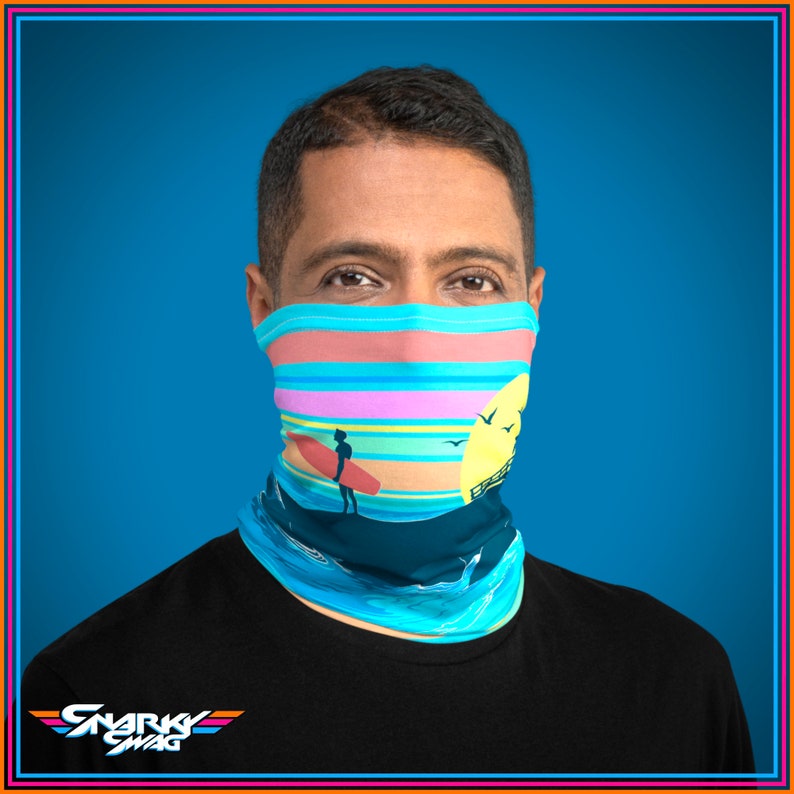 Surfer Neck Gaiter Surfing Face Mask Surfer Face Cover Etsy