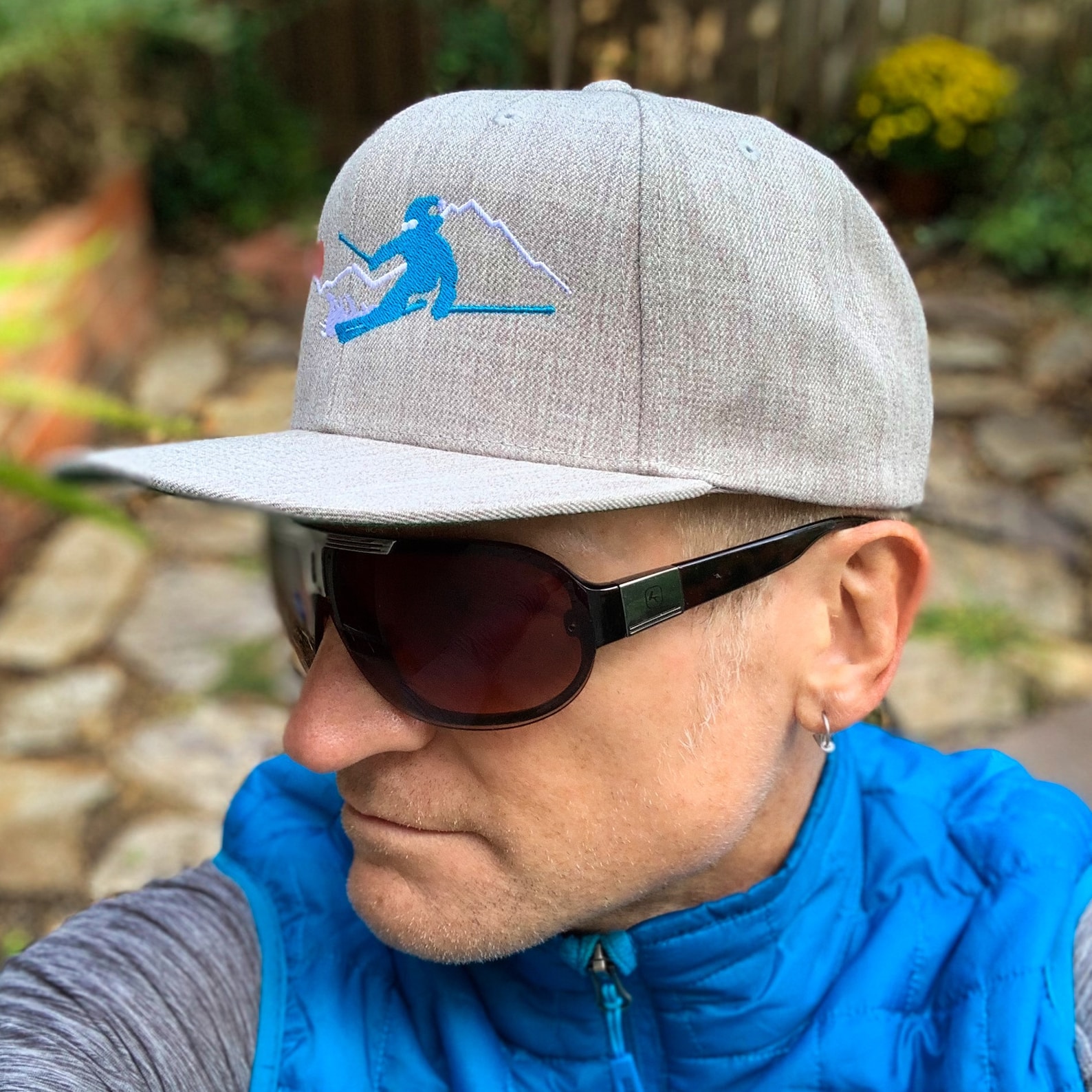 Men Snapback Hat Ski Lover Gift Skiing Design Hat Baseball | Etsy