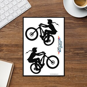 Stickers fille VTT, Autocollants VTT, Autocollant camion, Autocollant navette, Fille à vélo, Pare-chocs, Vinyle autocollant, Fille chevauchant