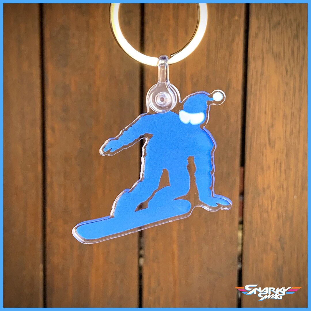 Snowboard Keychain Winter Sports Keychain Snowboard Keyring Etsy UK