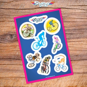Bike Sticker Sheet, Cycle Stickers, Truck Sticker, Computer Sticker, Sticker Pack, Bumper Sticker, Vinyl Sticker, Phone Sticker, Mug Sticker