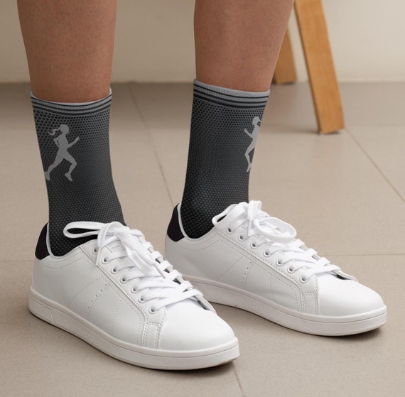 Girl Running Socks, Trail Running Socks, Gift for Runner, Stocking