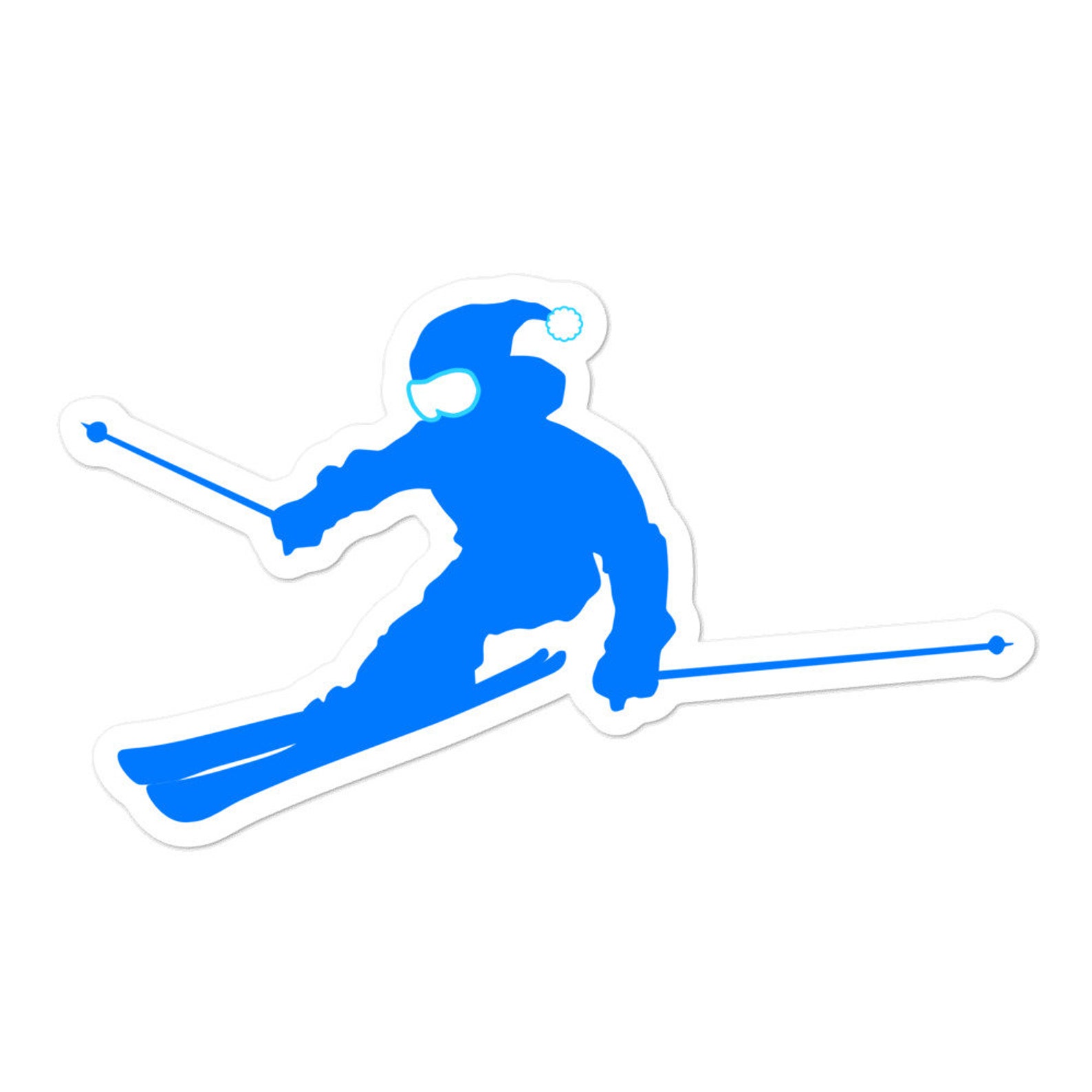 Ski Sticker Winter Sports Sticker Laptop Sticker Vinyl Etsy