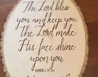Wood burned quote sign