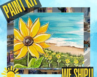 Shine Bright Paint Kit – Pre-Drawn Canvas | DIY Paint Kit for All Ages | Easy At-Home Activity | Art Gift