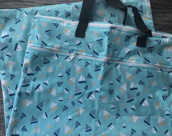 Large storage bag - sailboats