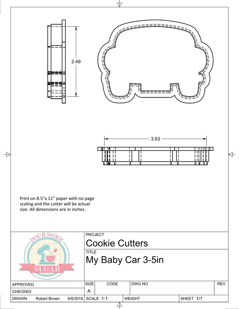 Front Facing Car Cookie Cutter Etsy