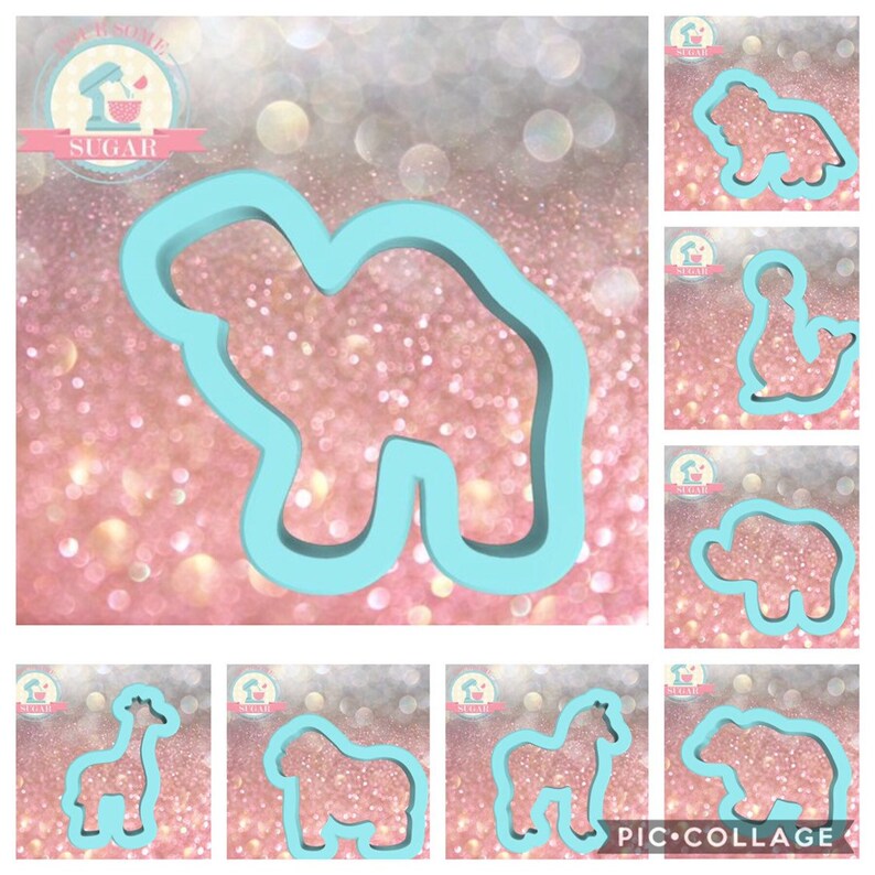 Full Set Circus Animal Cookie Cutters or Fondant Cutters see Etsy