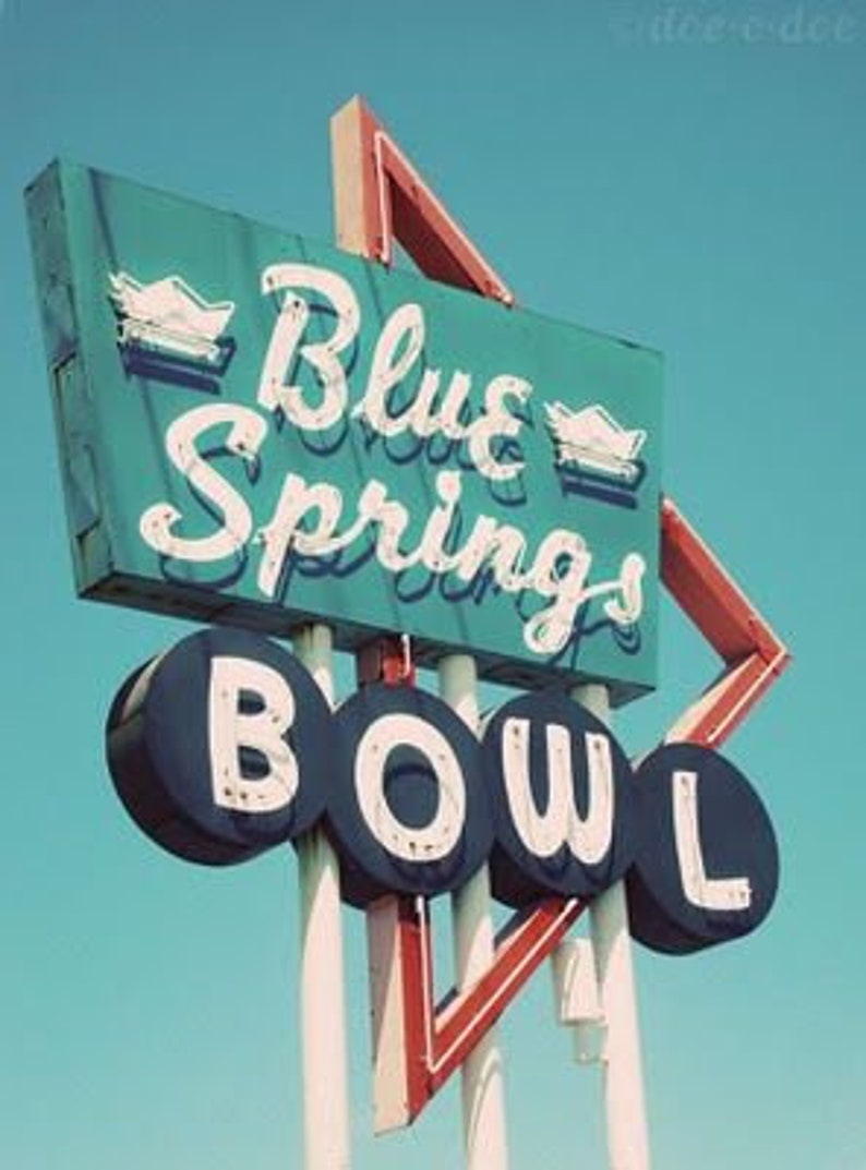 Retro Bowling Sign 1 Cookie Cutter image 1