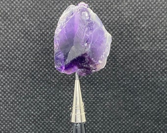 Amethyst Purple Stopper Topper, Handmade Stainless Steel Fine Tip Glue Pin, Jenofeve impaired and Hand Made in USA