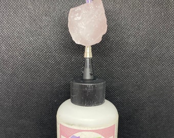 Rose Quartz Stopper Topper DOODAD - Simple Stainless Steel Fine Tip Glue Pin