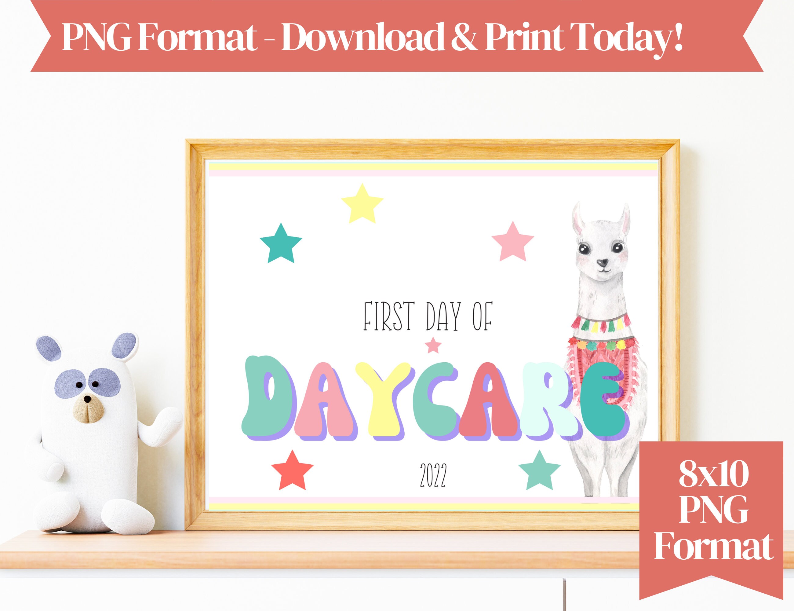 First Day of Daycare Sign Printable School Sign Daycare Sign New First Day of Daycare Sign Printable School Sign Daycare Sign New
