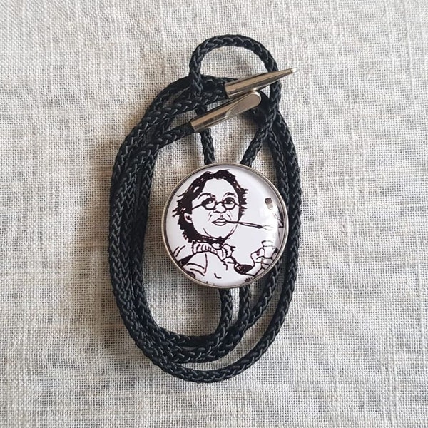 Bolo Tie en métal avec cabochon en verre personnalisable a souhait selon votre photo, votre design, votre choix dans la bibliothèque