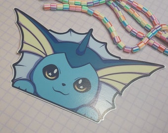 Water Fox Peeker Sticker