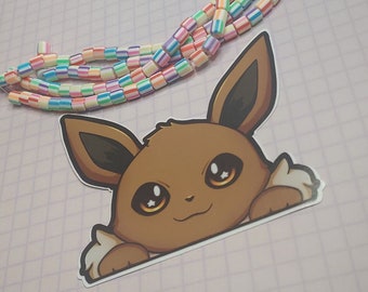 Little Brown Fox Peeker Sticker