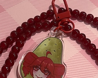 Pearto 2” Double Sided Acrylic Keychain | Synth V UTAU Kasane Teto Pear Meme