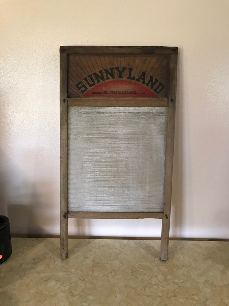 Sunnyland Glass Washboard by Columbus Washboard Co Etsy