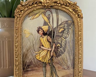 The Daffodil Flower Fairy Print – Cicely Mary Barker Vintage Book Page (1998)