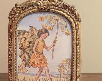 Vintage 1998 Flower Fairy Book Page Print | Cicely Mary Cowslip Flower Fairies Art