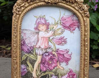 Vintage 1998 Flower Fairy Book Page Print | Cicely Mary Canterbury Bell Flower Fairies Art