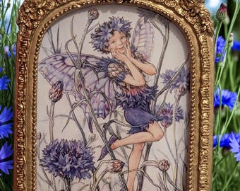 Vintage 1998 Flower Fairy Book Page Print | Cicely Corn Flower Fairy Art